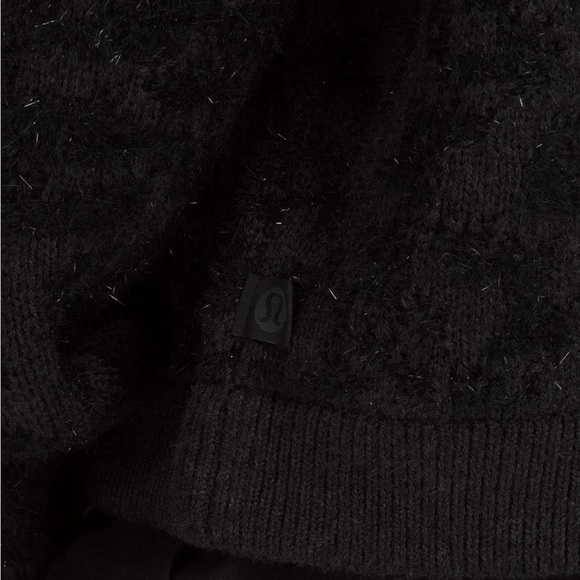 Lululemon Wool-Blend Jacquard Sweater Knit Leopard Graphite Grey Black Large - Picture 12 of 14